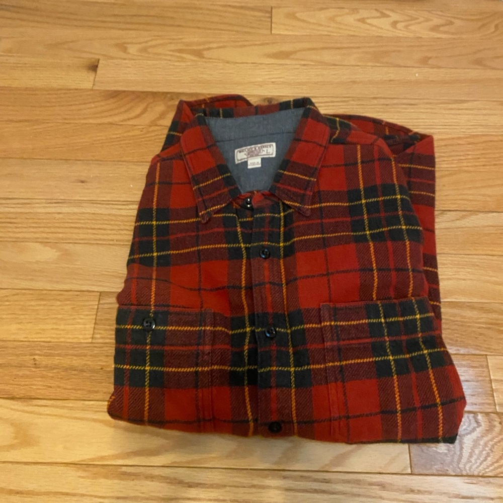 Woolrich Red and Black Lightweight Plaid Shirt Jacket
